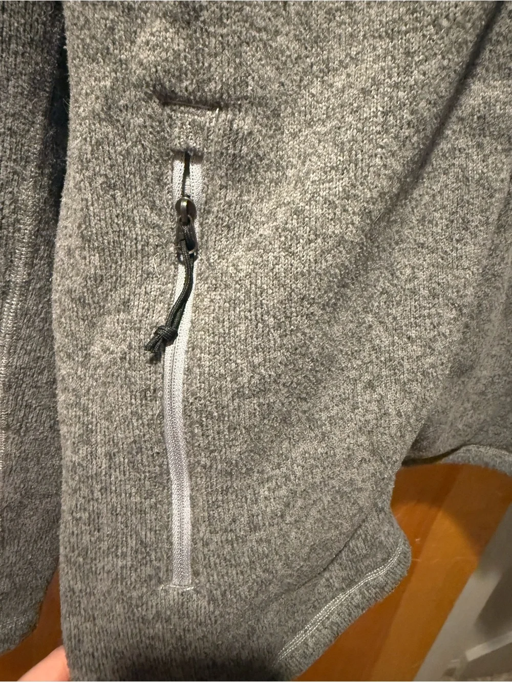The North Face Heather Gray Embroidered Logo Fleece